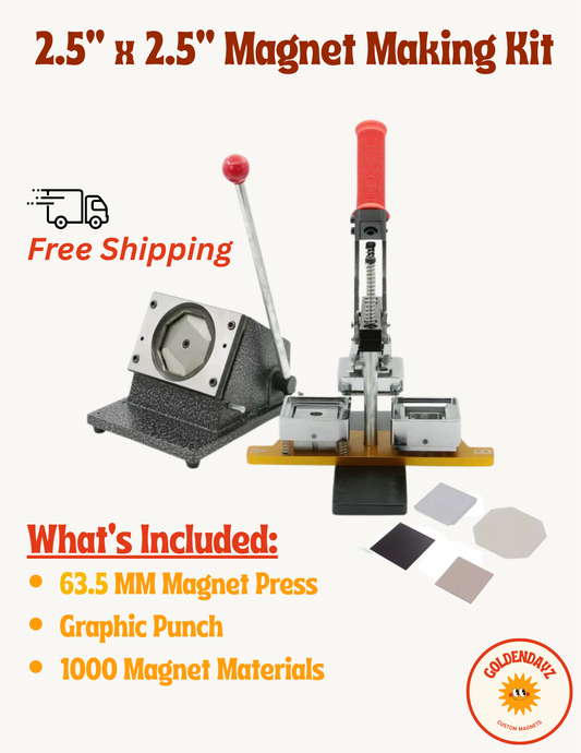 Magnet Making Machine Kit: 2.5” x 2.5”