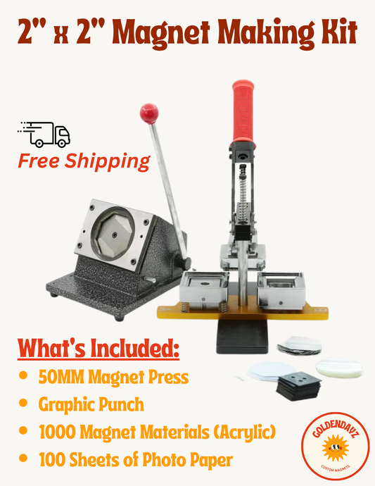Magnet Maker Machine Kit: 2” x 2”